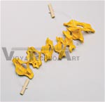 Cervical Vertebrae Set, Color-Coded Yellow (C1 through C7)